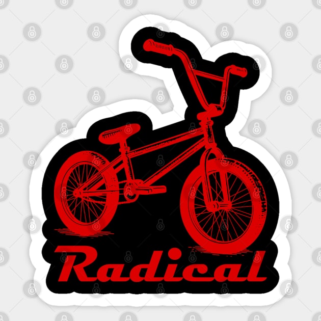 Radical BMX (red) Sticker by Stupiditee